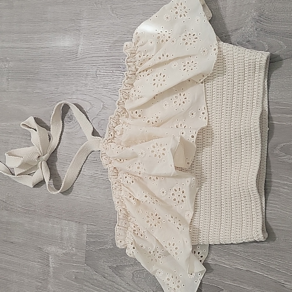 Cream halter top